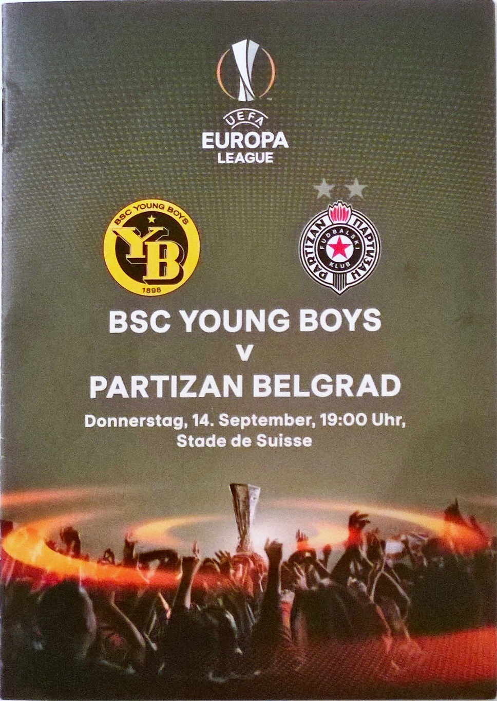 Groundhopping, Bern, Stade de Suisse, Wankdorf, Fussball, YB - Partizan, Matchprogramm